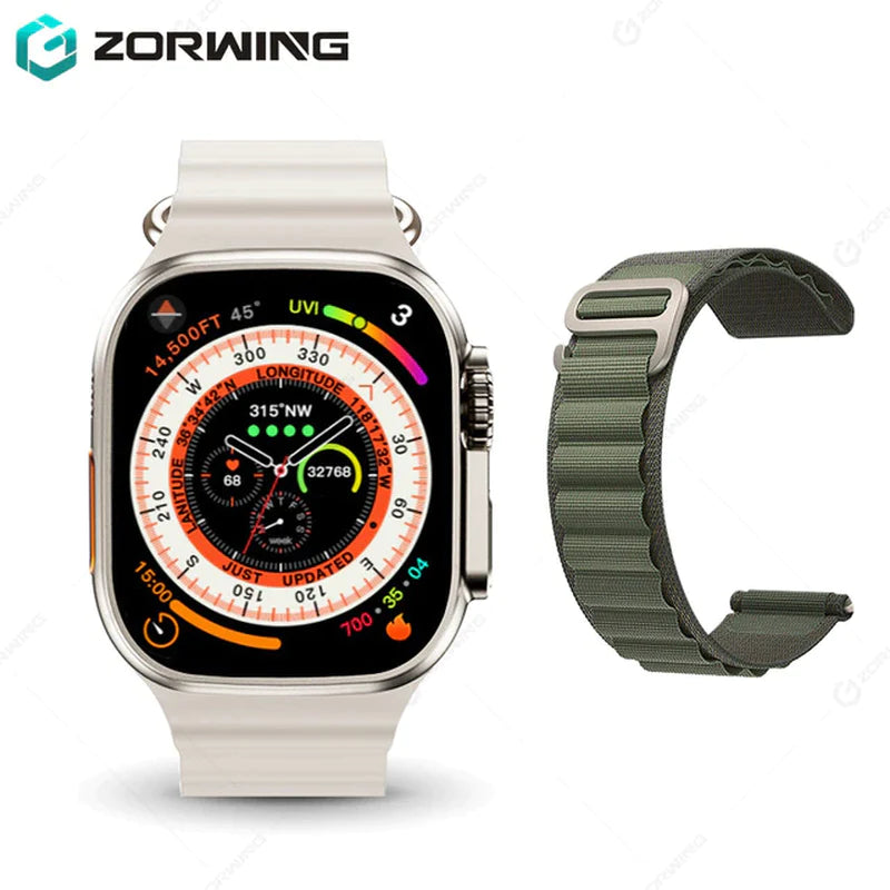 H11 Ultra Smart Watch Men 49Mm GPS NFC Smartwatch Titanium Alloy 173 Sport Mode Fitness Watch for Android IOS with Strap Lock